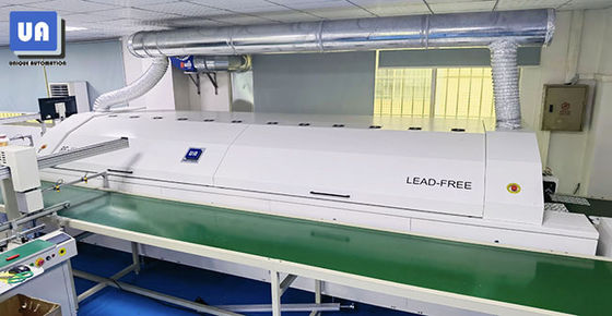 11KW 10 Zones SMT Reflow Oven Machine 3632mm Heating Zone